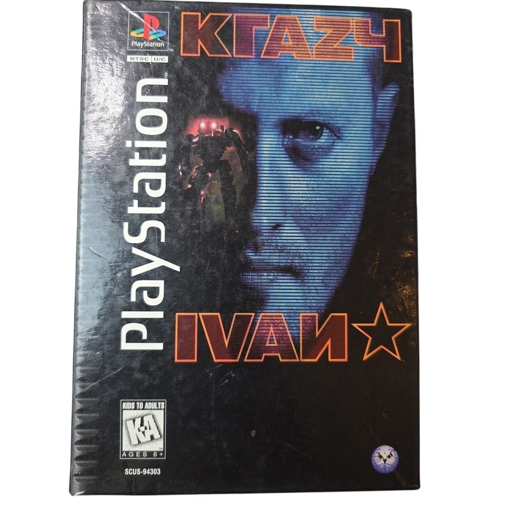 Krazy Ivan Sony PlayStation PS1 1996 Psygnosis Long Box NTSC SCUS-94303 Retro H1